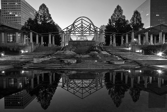 Kiener Plaza and the May Amphitheater
