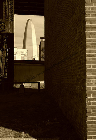 St. Louis Arch in Sepia